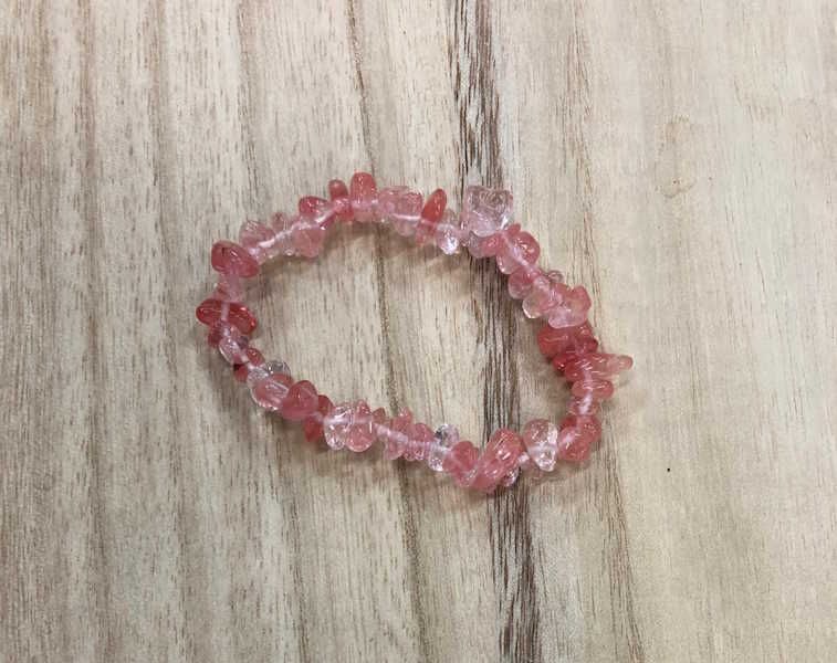 Pulsera chip Cuarzo Fresa